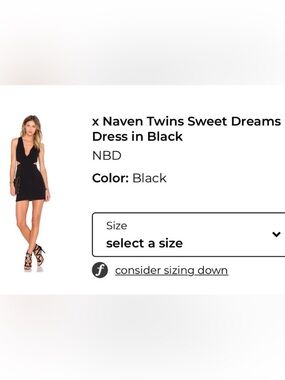 NBD Black Mini Dress with Front Cutout and Gold Zip.